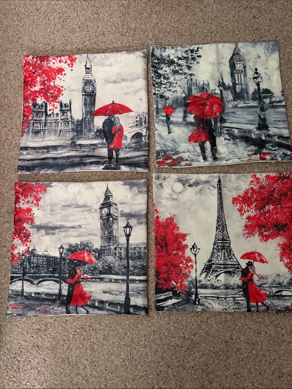 4 Piece Pillow Covers